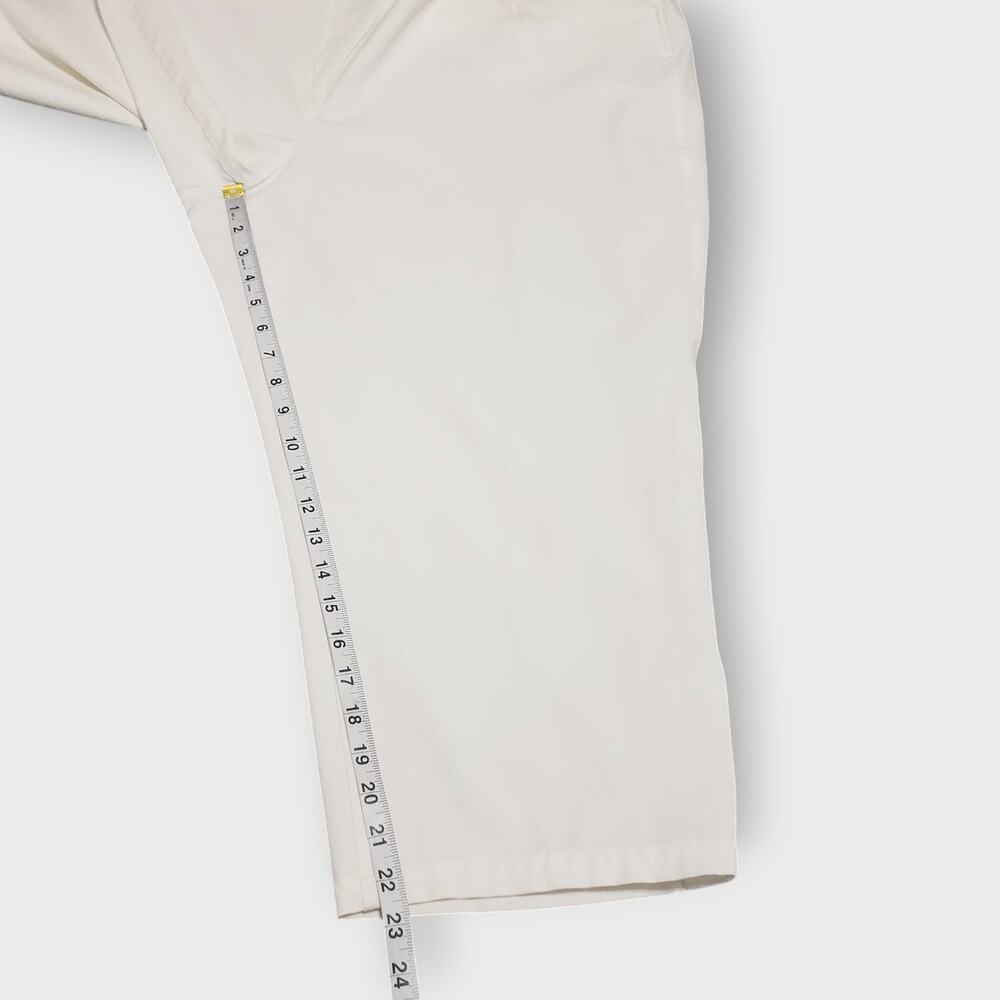 Talbots Woman Heritage White‎ Straight Cropped Pants 22W Stretch Pockets Summer - Picture 11 of 12